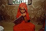 Girl in primary school in the slums, Dhaka, Bangladesh, Asia