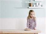 little girl in the kitchen