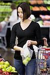 woman grocery shopping