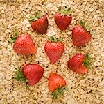 strawberries on a bed of oats