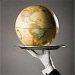 globe on a platter