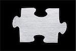 metallic puzzle piece