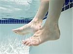 feet underwater