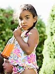 girl drinking a soda