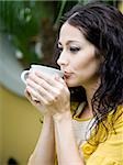 woman holding a mug