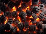 burning coals