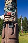 Mâts totémiques @ Saxman village près de Ketchikan en Alaska du sud-est été Tongass National Forest