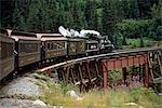 White Pass & Yukon Route Railroad sur Tressel SE AK été près de Skagway