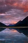 Sunset Tern Lake Kenai Mts Kenai Peninsula AK Summer Reflection