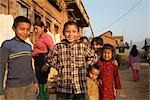 Groupe d'enfants à Chapagaon, Népal