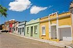 Street of coloured houses in Jaguarao,Brazil
