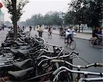 Bicycle racks,Beijing,China.