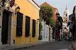 Vue vers la cathédrale, Cartagena, Colombia