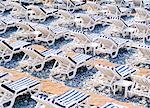 Sunbeds on the beach,Nice,Cote D'Azur,Riviera,France