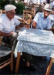 Elderly greek men at cafe,Greece
