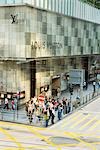 Downtown pedestrian crossing,Hong Kong,China