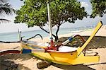 Fishing boat on Perhatian beach,Nusa Dua,Bali,Indonesia