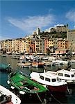 Colourful old buildings in the harbour,Portovenere,Liguria,Italy