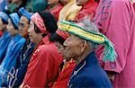 Les japonais habillés en costume d'Ainu, Hokkaido, Japon