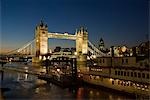 Tower Bridge illuminated at night,London,England,UK