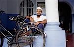 Muslim man at Aacheen St. Mosque,Penang.  Malaysia