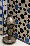 Incense burner and mosaic wall,Marrakech (Marrakesh),Morocco