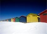 Colourful beach huts,Muizenburg,Cape Town,South Africa.