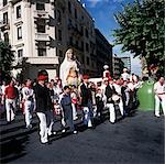 Procession of giants and giant heads,Pamplona,Spain