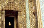 DETAIL OF THE GRAND PALACE LOOKING UP AT THE CHANDELIER BANGKOK,THAILAND