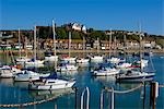 Boats in Folkstone harbour,Kent,England