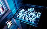 Blues Club signe, la Nouvelle-Orléans, Louisiane, Etats-Unis