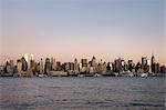 Skyline de Manhattan vu de Weehawken, New Jersey, New York City, New York, USA