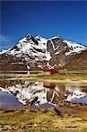 Angeln-Hütte und szenische Ansicht, Raftsund, Lofoten, Norwegen