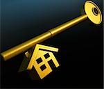 House shape on a key