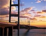 Tsing Ma Bridge at sunset