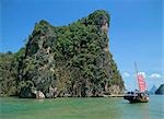 Chinese junk cruise at Phang Nga Bay,  Thailand