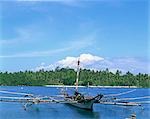 Bateaux à l'île de Samal, Davao City