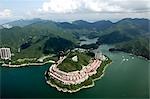 Aerial view overlooking Red Hill Peninsula, Hong Kong