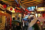 Shopping street at Jiufeng, Taipei, Taiwan