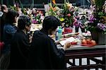 Worshipper at Lungshan Temple, Taipei, Taiwan