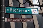 Street signs, Chicago, Illinois, United States of America, North America