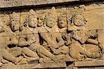 Detail, Buddhist temple, Borobudur, UNESCO World Heritage Site, Java, Indonesia, Southeast Asia, Asia