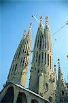 Gaudi's cathedral, Sagrada Familia, Barcelona, Catalonia, Spain, Europe