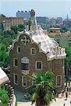 Guell Park, Gaudi architecture, Barcelona, Catalonia, Spain, Europe