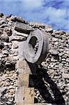 Detail, ball court, Mayan site, Uxmal, UNESCO World Heritage Site, Yucatan, Mexico, North America