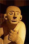 Pre-Columbian statue, Museum of Anthropology and History, Merida, Yucatan, Mexico, North America
