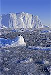 Icebergs from the icefjord, Ilulissat, Disko Bay, Greenland, Polar Regions