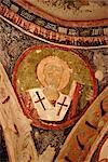 Church fresco in cave in Open Air Museum, Goreme, Cappadocia, Anatolia, Turkey, Asia Minor, Asia