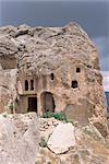 Habitations troglodytiques, près de Göreme, Cappadoce, Anatolie, Turquie, Asie mineure, Asie
