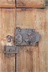 Close-up of lock on an old door, Goreme, Cappadocia, Anatolia, Turkey, Asia Minor, Asia